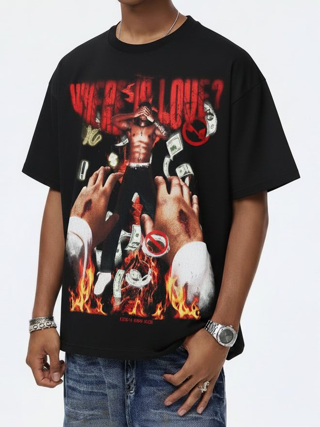 Aşk Nerede? Siyah Unisex Tişört