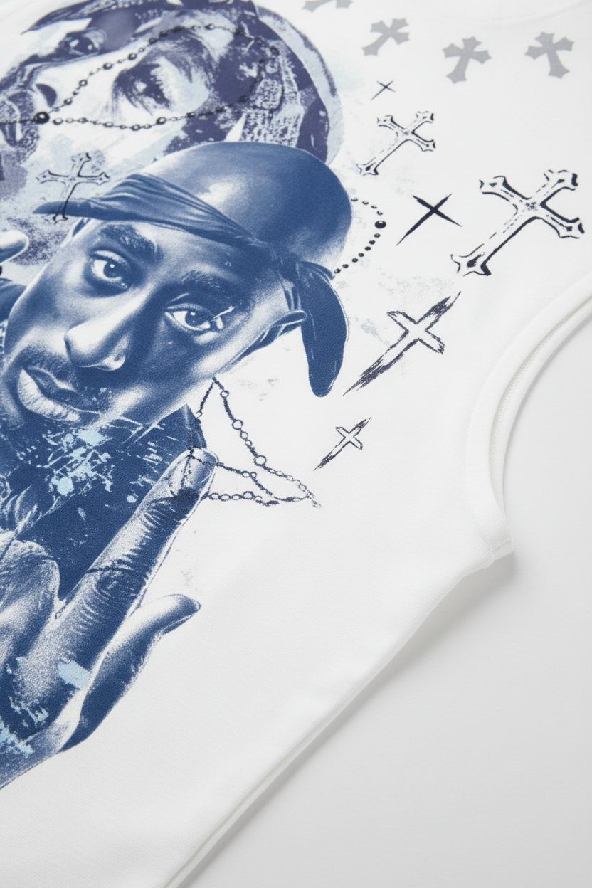 2Pac Çift Portre Unisex Atlet