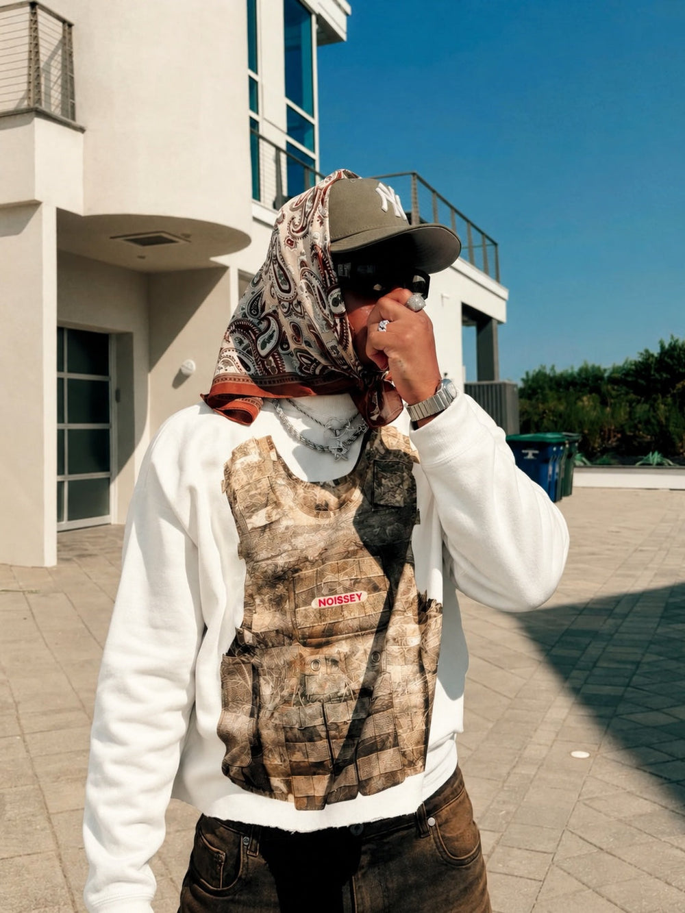 Ahşap Kurşun Geçirmez Unisex Uzun Kollu Tişört