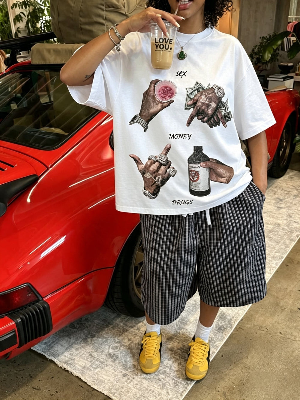 El Hareketi Siyah Unisex Tişört
