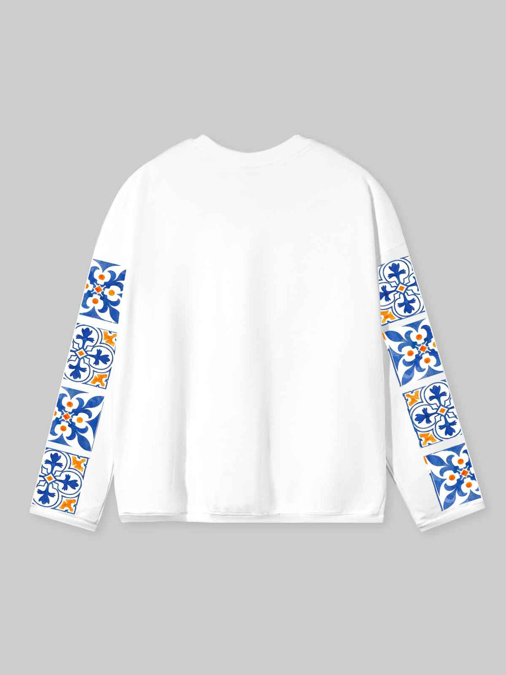 Mavi Kaykaycı Melek Beyaz Unisex Uzun Kollu Tişört