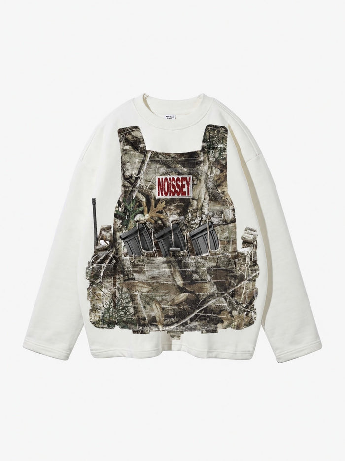 Ahşap Çift Taraflı Unisex Uzun Kollu Tişört