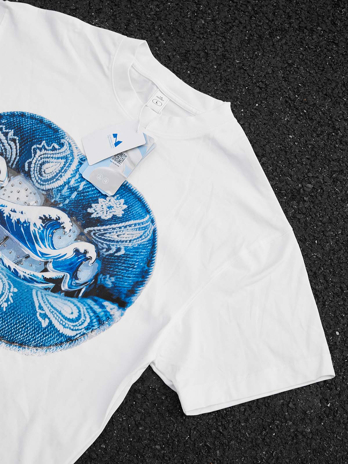 Denim Ukiyo-e Grillz Unisex Tişört
