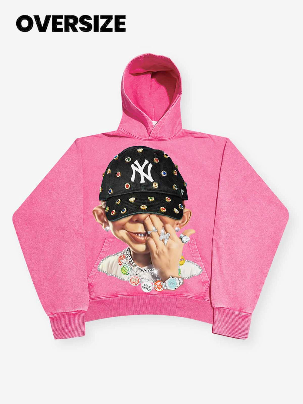 Modern Hip Hop Çocuk Unisex Kapüşonlu Sweatshirt