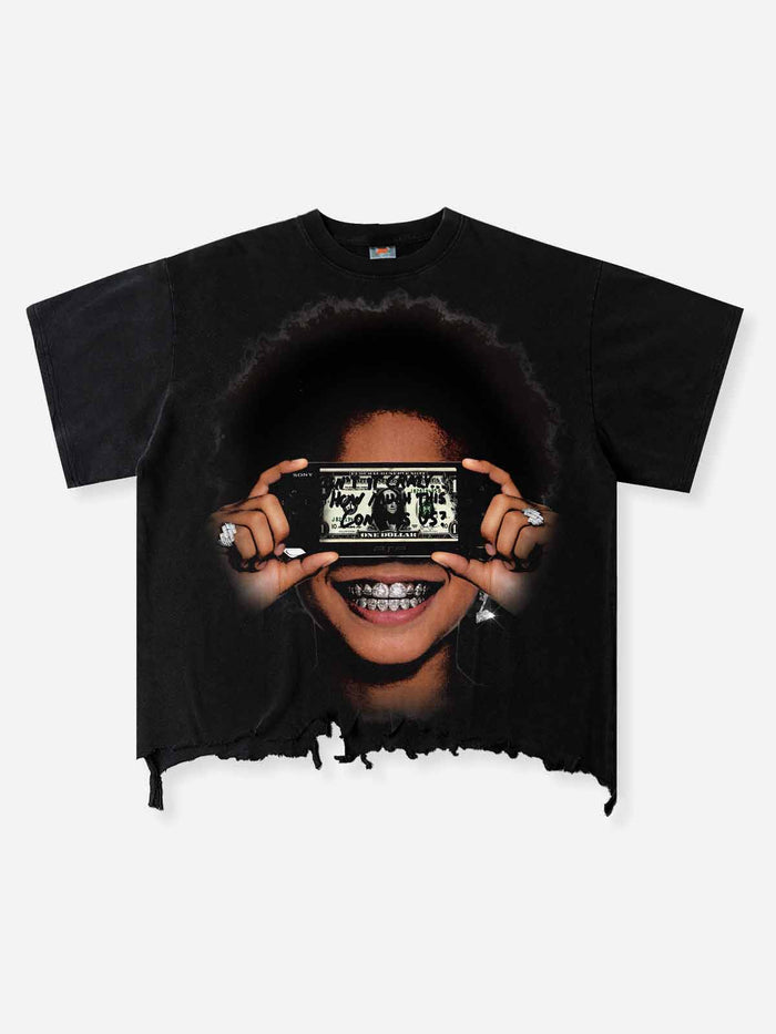 PSP Dollar Grillz Siyah Unisex Tişört