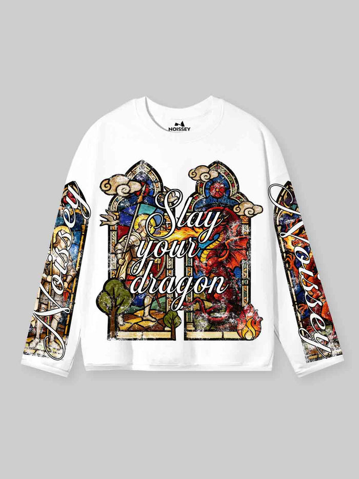 Slay Your Dragon Unisex Uzun Kollu Tişört