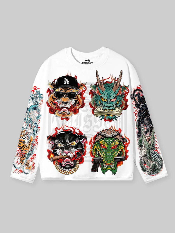 Tattoo Beast Masters Unisex Uzun Kollu Tişört