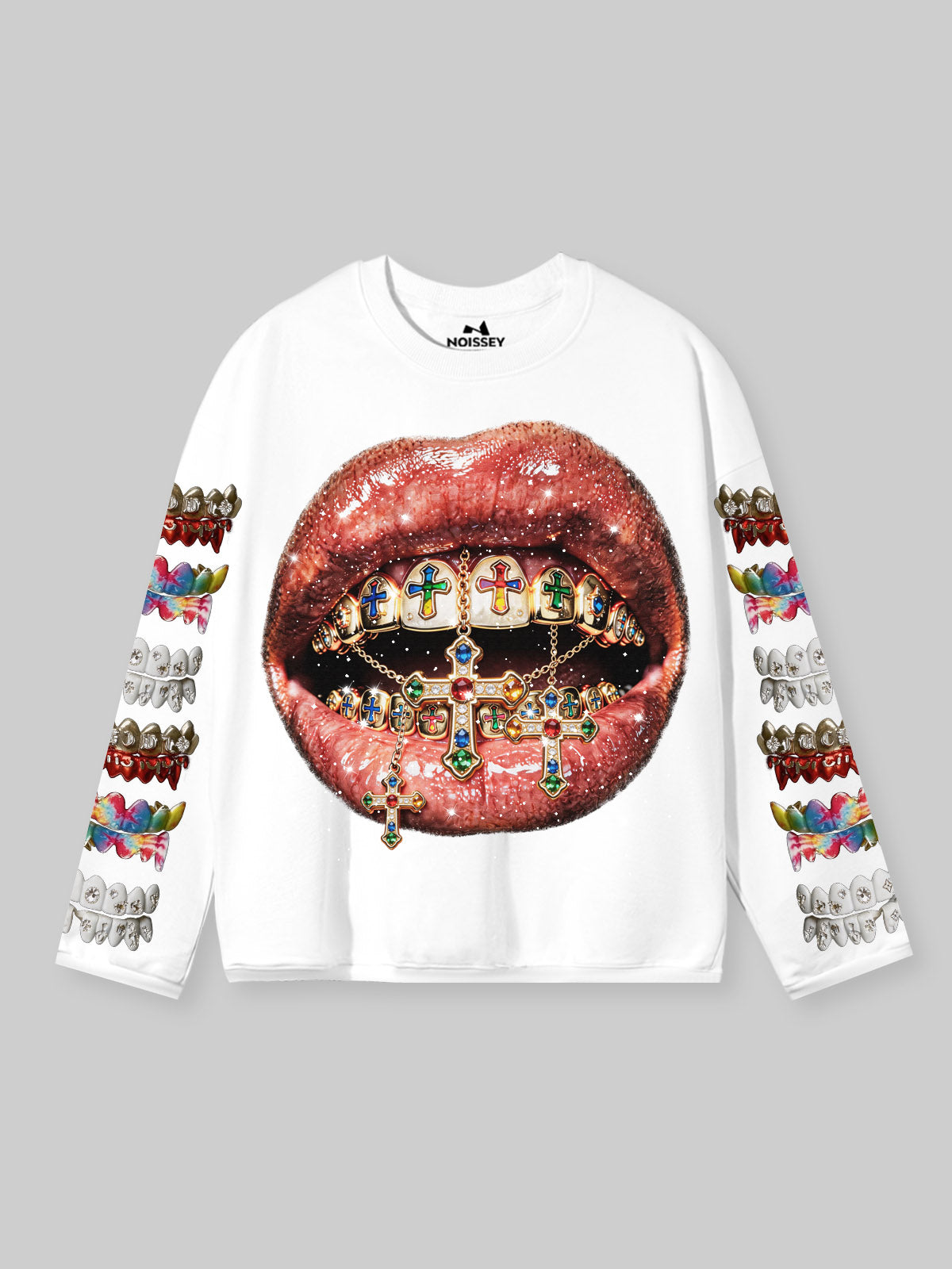 Gemstone Grillz Unisex Uzun Kollu Tişört