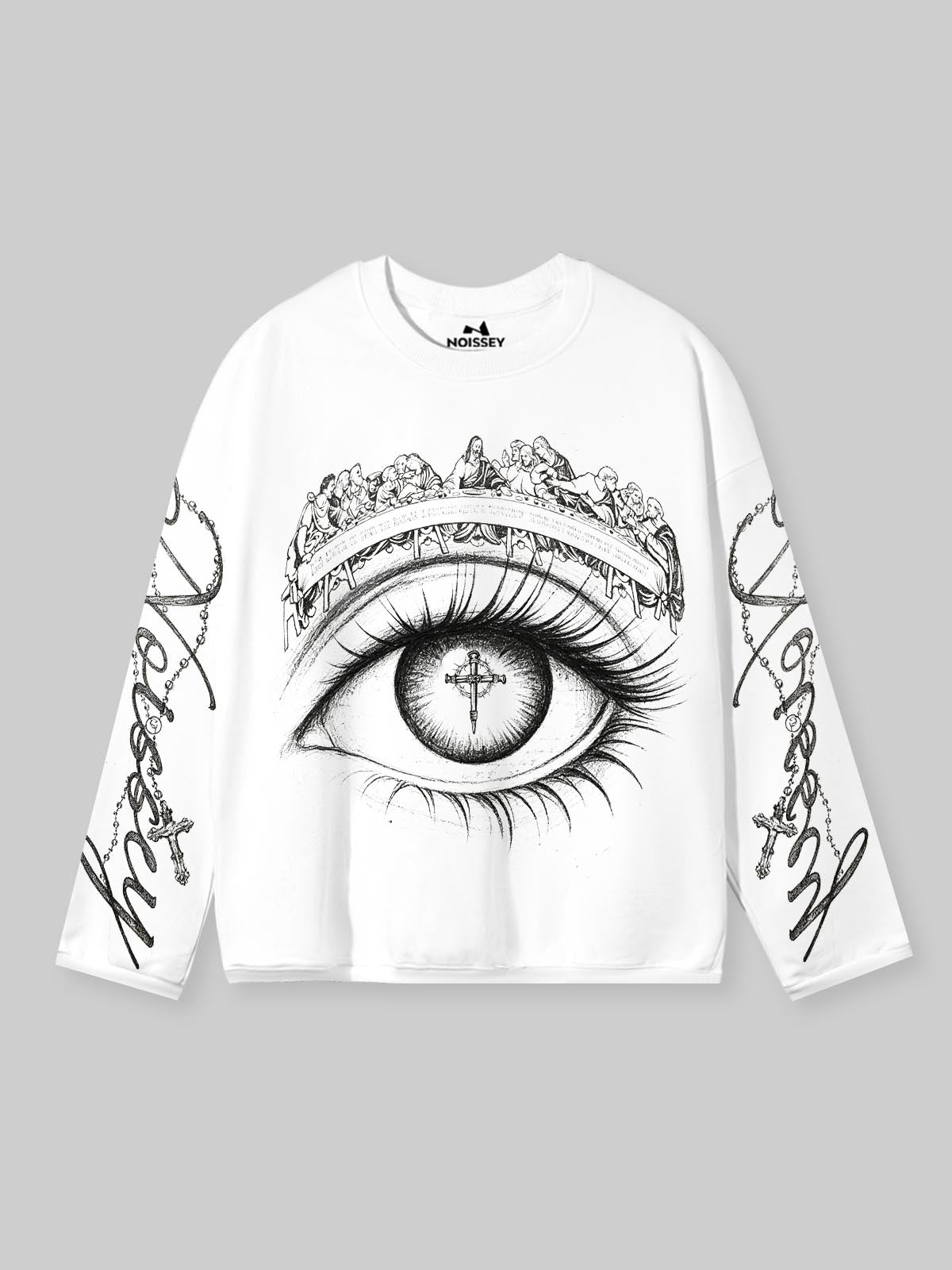 The Last Supper Beyaz Unisex Uzun Kollu Tişört