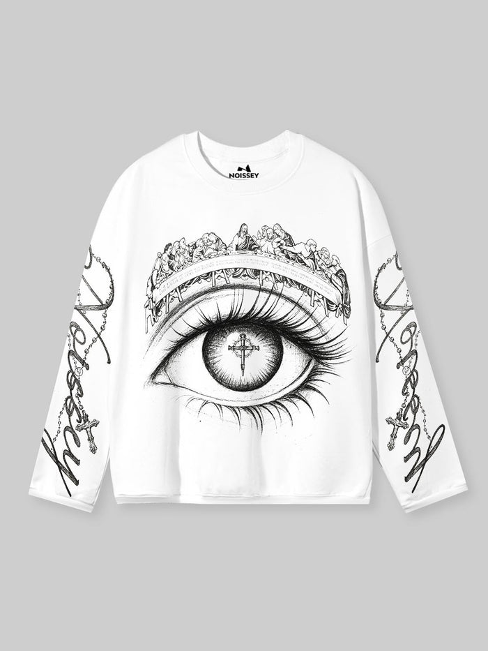 The Last Supper Beyaz Unisex Uzun Kollu Tişört