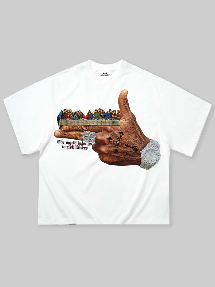 Risk Takers Beyaz Unisex Tişört
