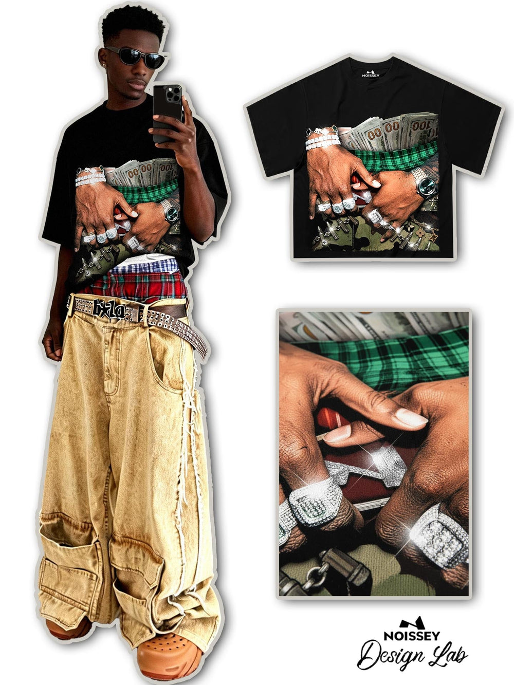 Baggy Camo & Money Unisex Tişört