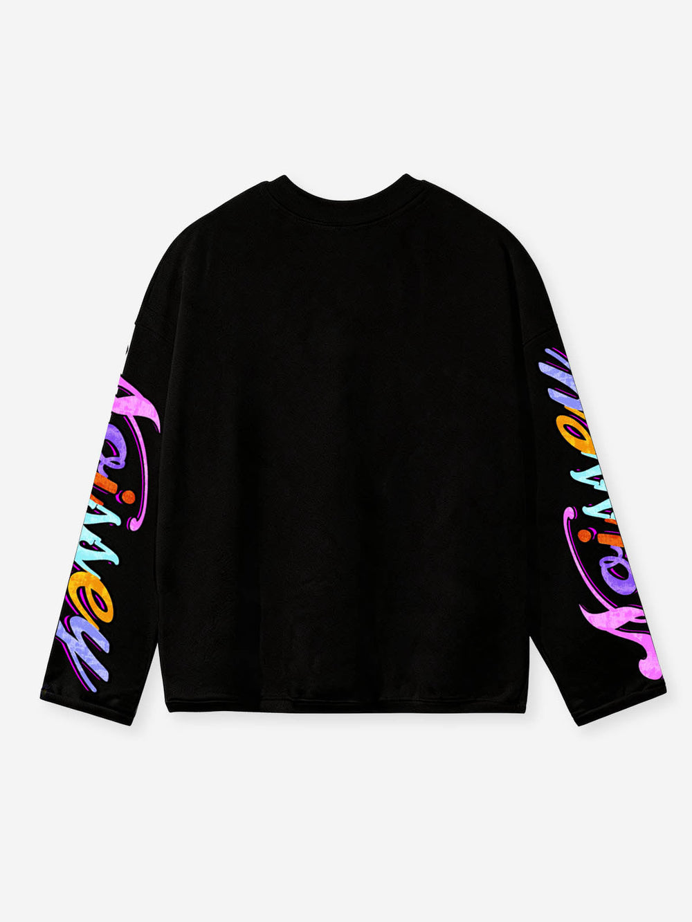 Pop Kolaj Siyah Unisex Uzun Kollu Tişört