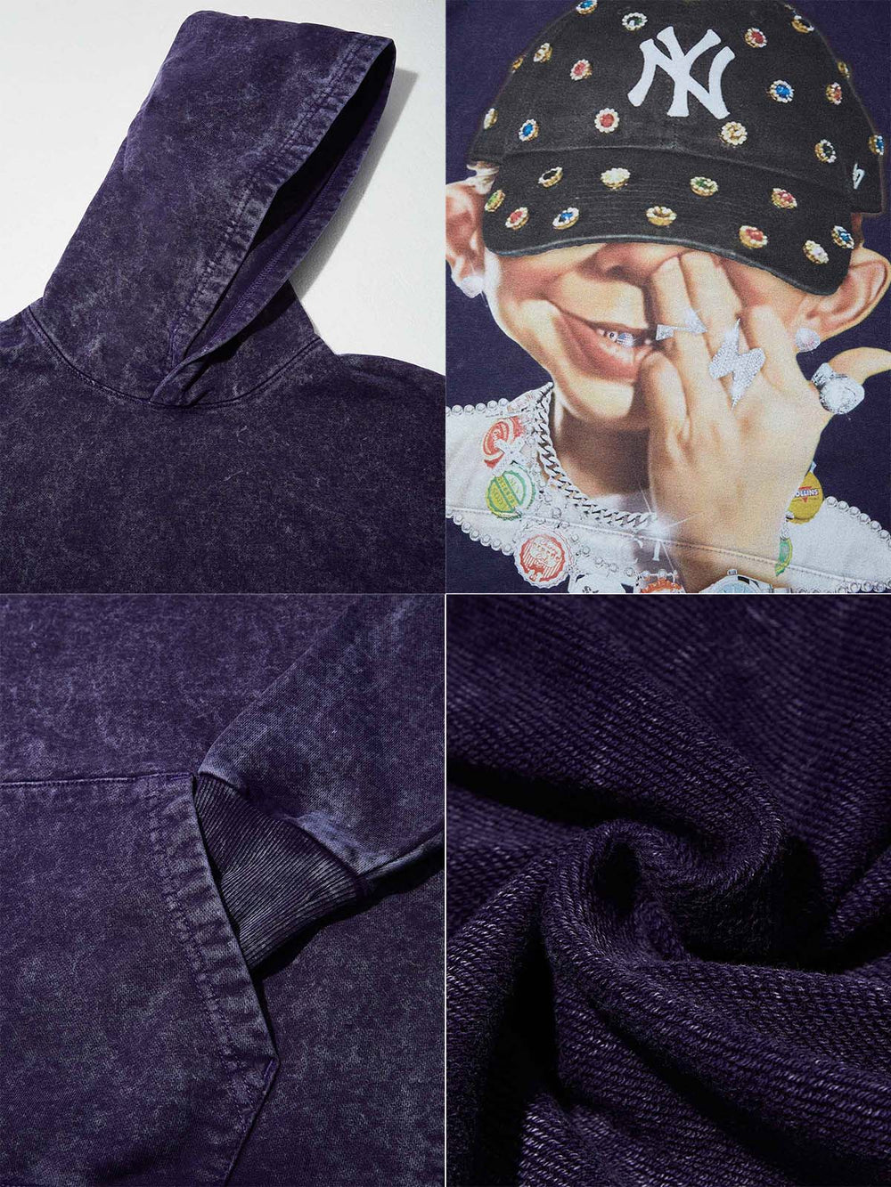 Modern Hip Hop Çocuk Unisex Kapüşonlu Sweatshirt