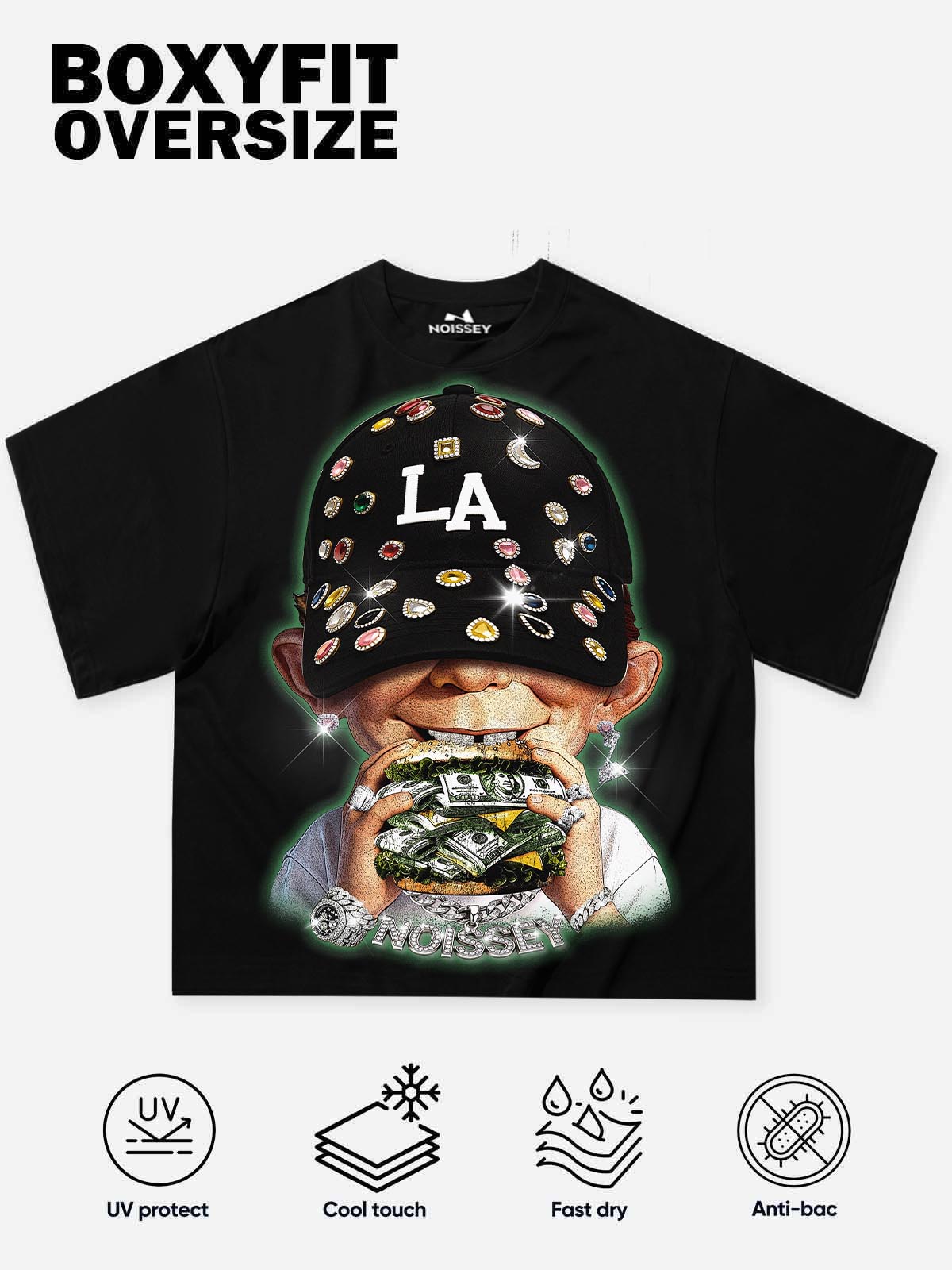 MONEY BURGER Siyah Unisex Tişört