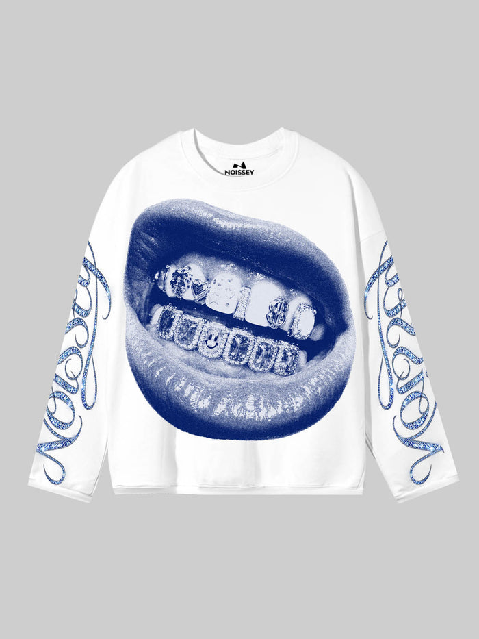 Camgöbeği Grillz Beyaz Unisex Uzun Kollu Tişört
