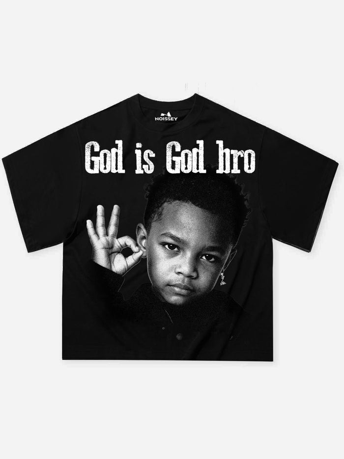 God Is God Bro Siyah Unisex Tişört