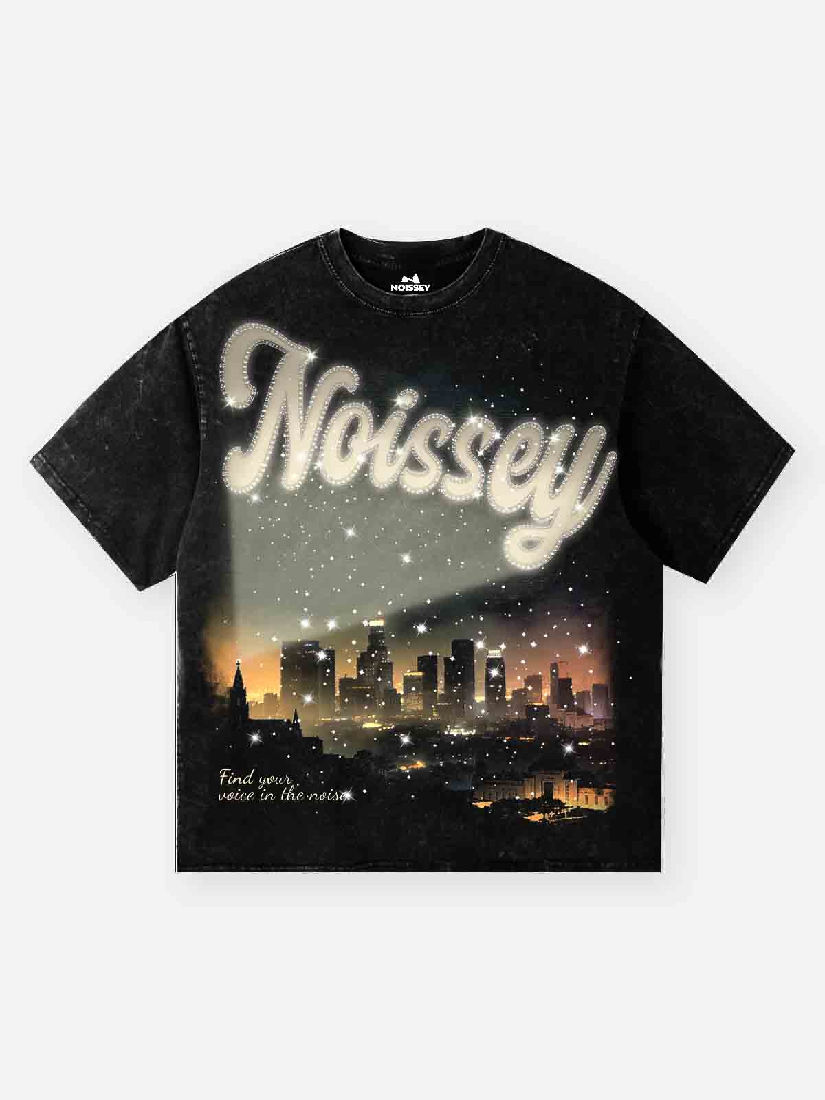 City Lights Siyah Unisex Tişört