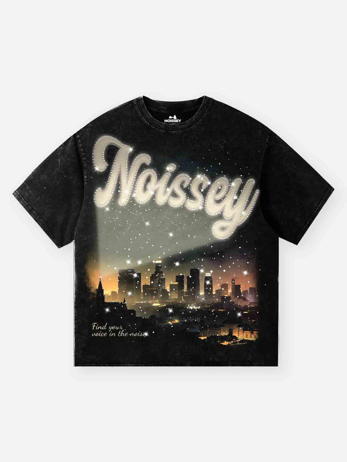 City Lights Siyah Unisex Tişört