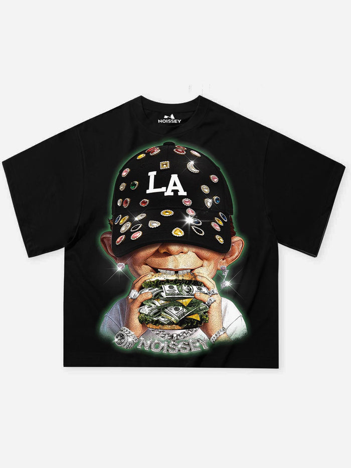 MONEY BURGER Siyah Unisex Tişört