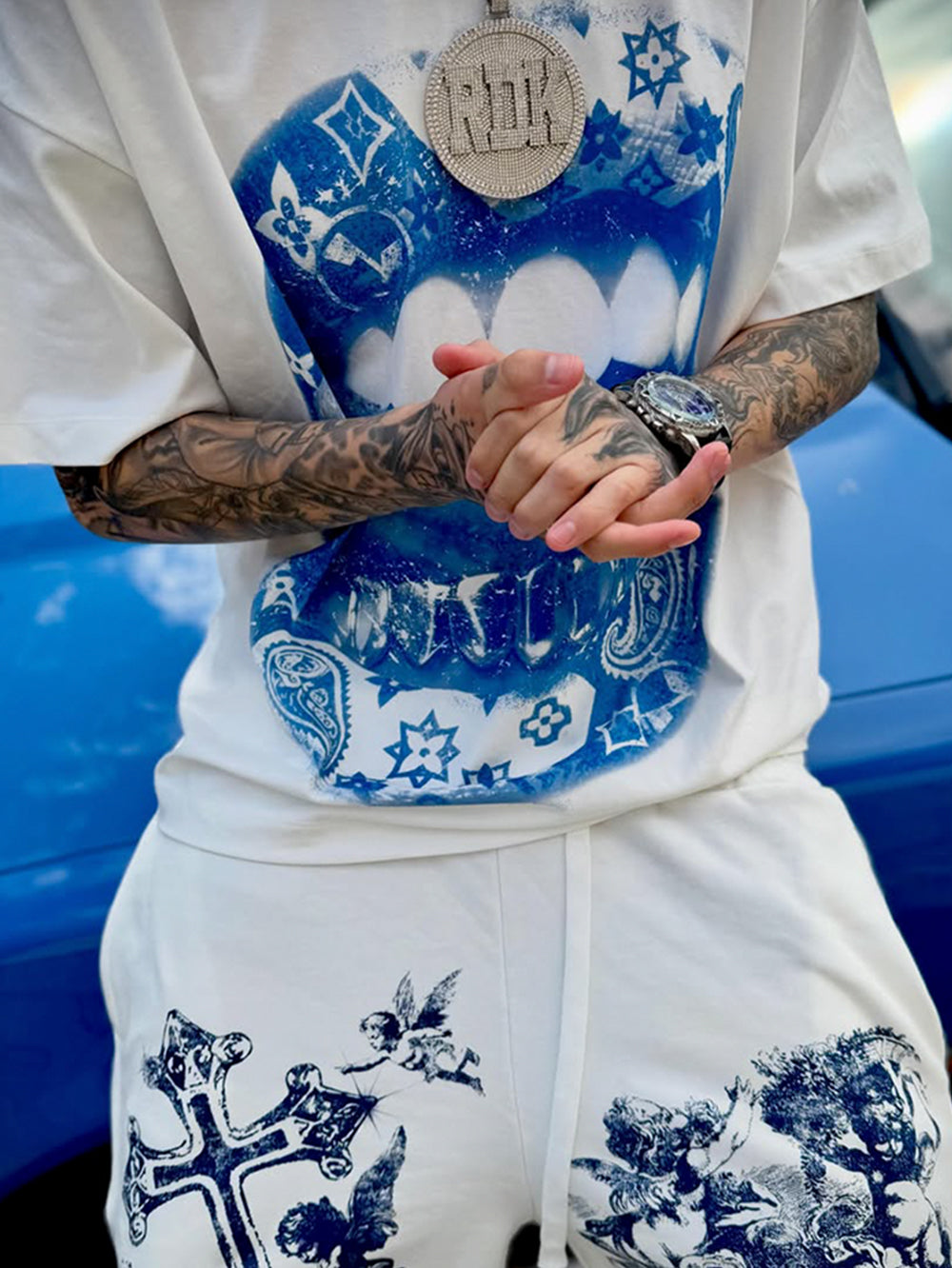 Blue Angel Beyaz Unisex Şort