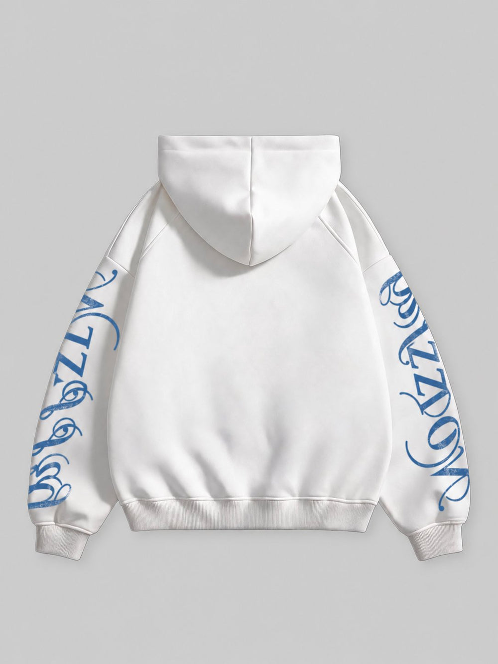 Blue Braid Beyaz Unisex Fermuarlı Sweatshirt