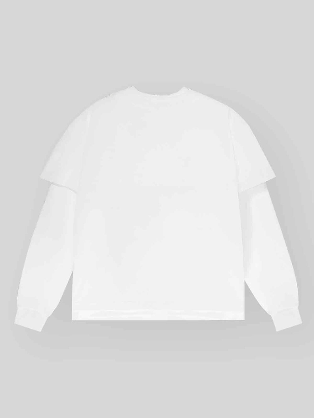 Beyaz Maske Kolaj Unisex Uzun Kollu Tişört