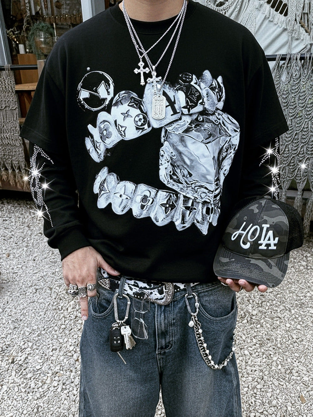 Liquid Chrome Siyah Unisex Tişört