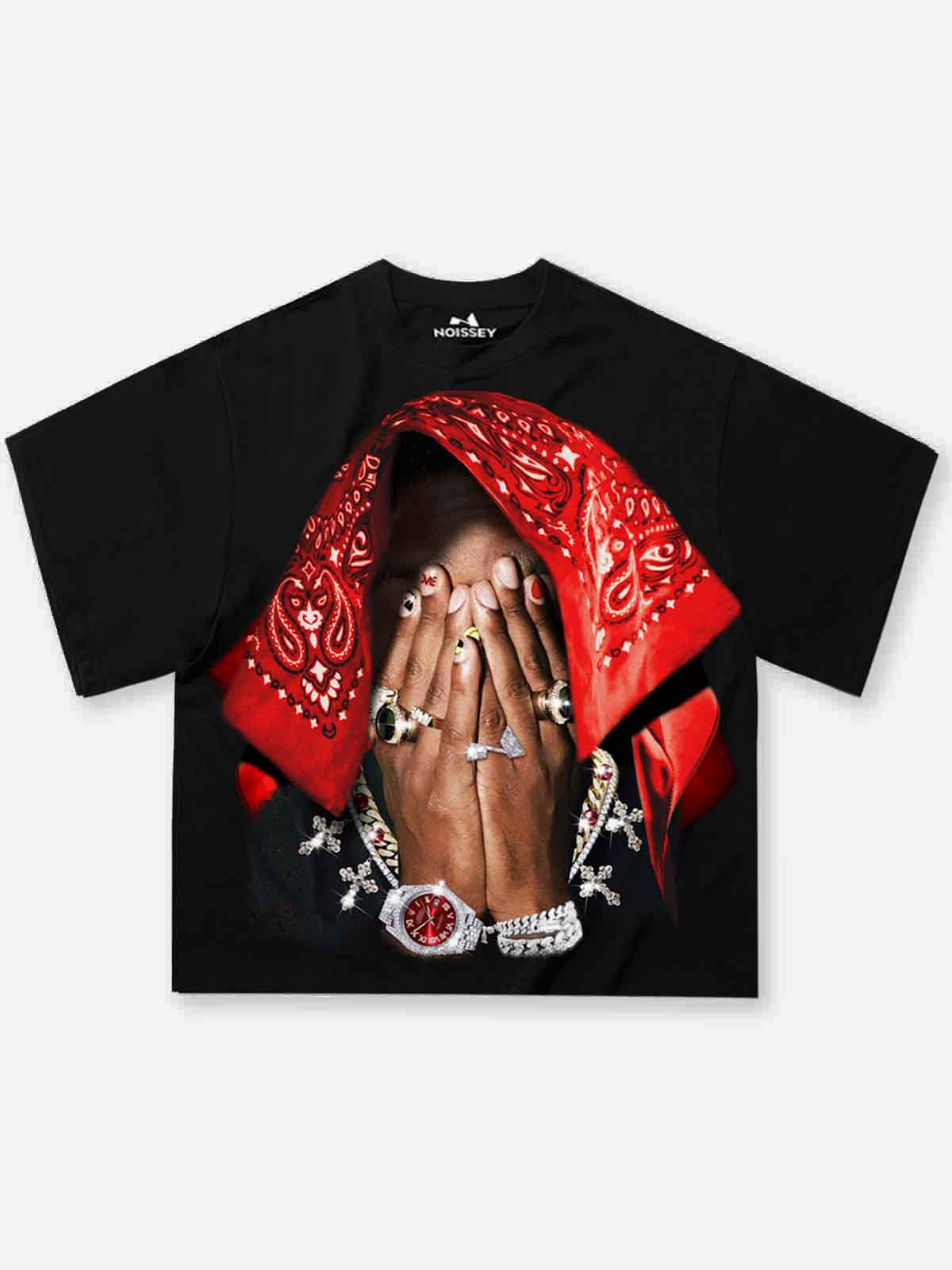 Kırmızı Bandana Figür Unisex Tişört