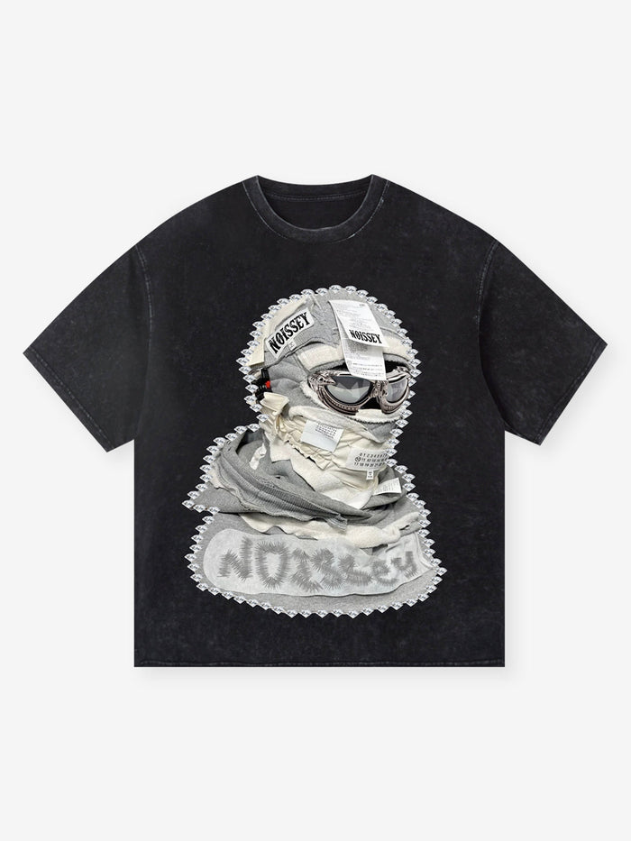 Renkli Maske Kolaj Unisex Tişört