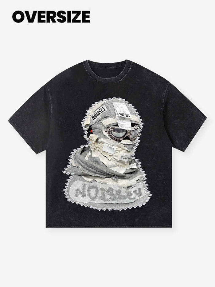 Renkli Maske Kolaj Unisex Tişört