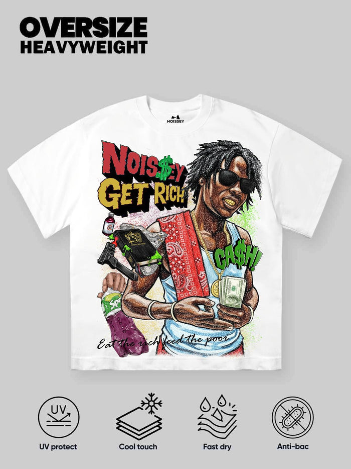 EAT THE RICH Beyaz Unisex Tişört