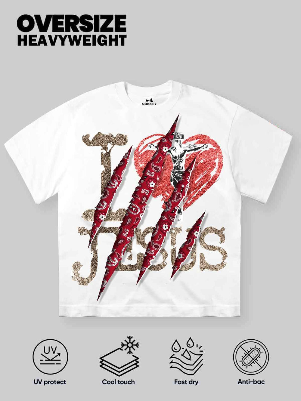 I Love Jesus Beyaz Unisex Tişört