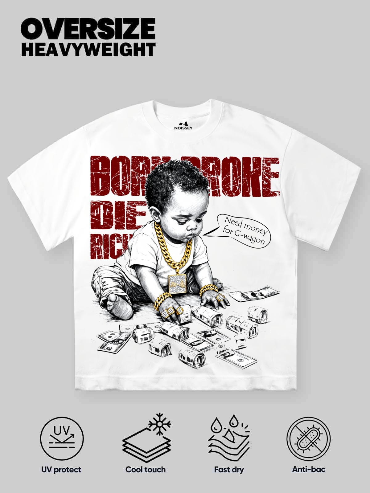 Born Broke Die Rich Unisex Tişört