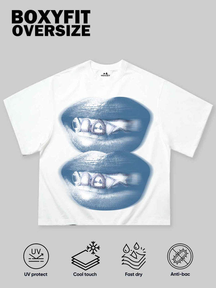 Mavi Illusory Grillz Unisex Tişört