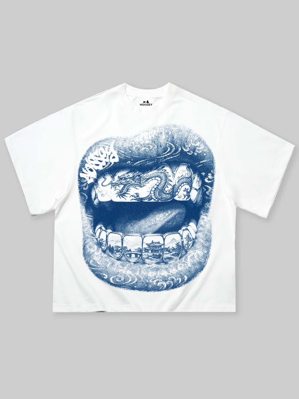 Ejderha Grillz Beyaz Unisex Tişört