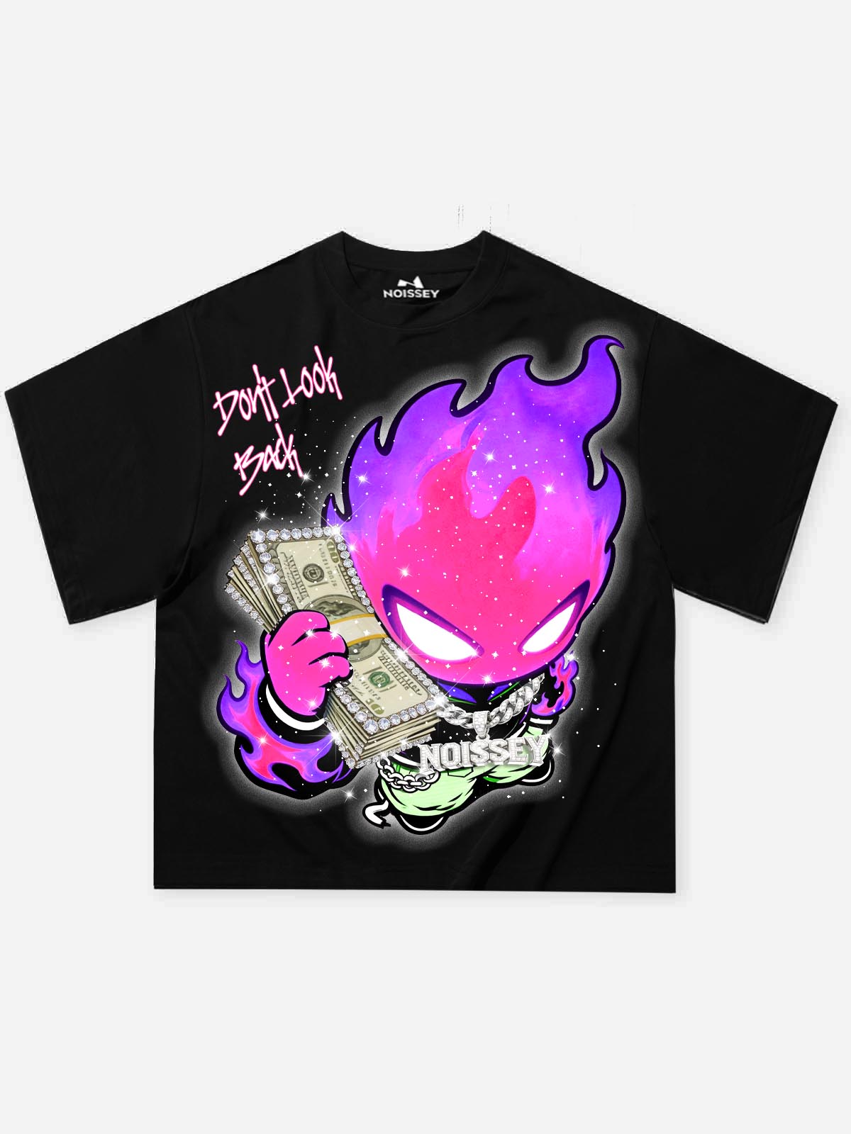 Don't Look Back Oniks Siyah Unisex Tişört