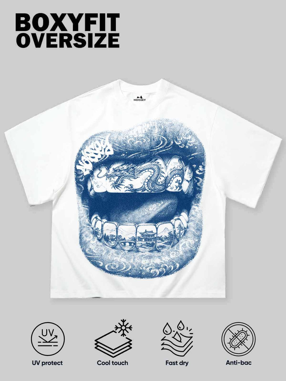 Ejderha Grillz Beyaz Unisex Tişört
