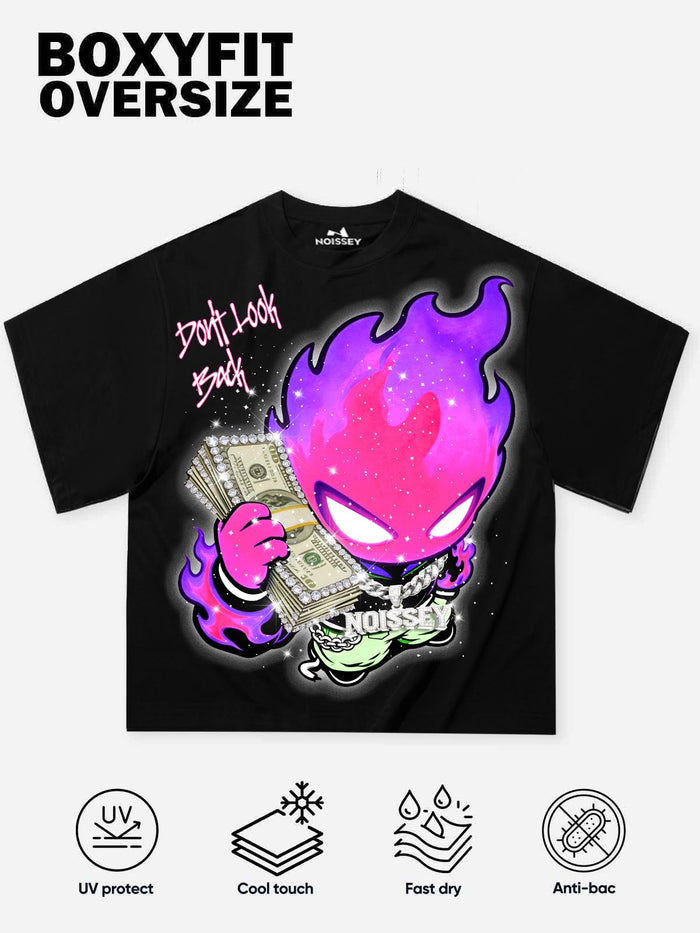 Don't Look Back Oniks Siyah Unisex Tişört
