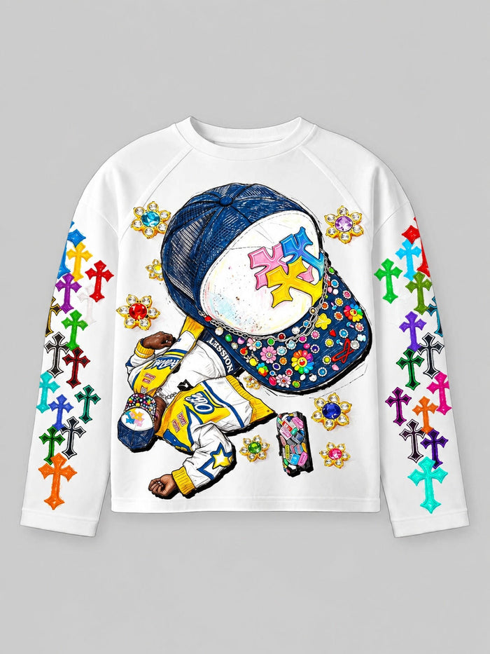 Hip Hop Kamyoncu Şapka Unisex Uzun Kollu Tişört