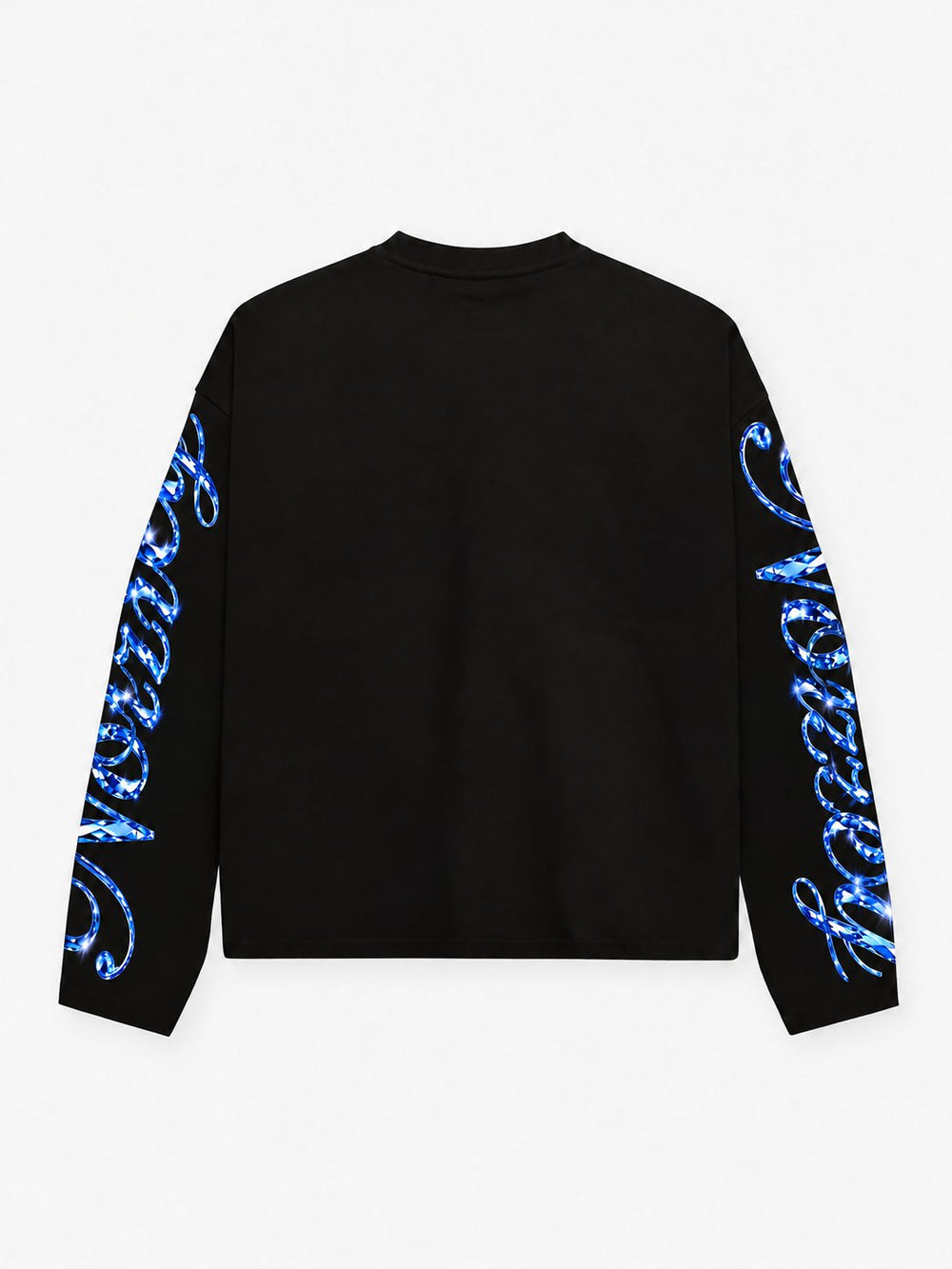 Fleur-de-Lis Blue Diamond Siyah Unisex Uzun Kollu Tişört