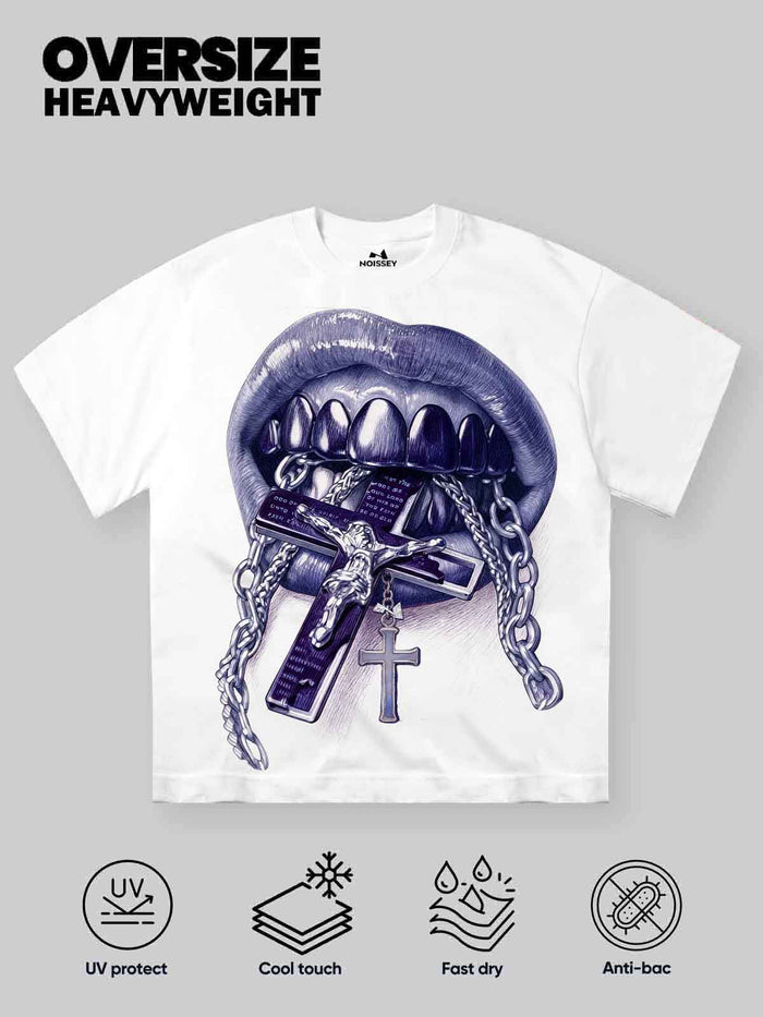 Kalem Çizimi Grillz Unisex Tişört