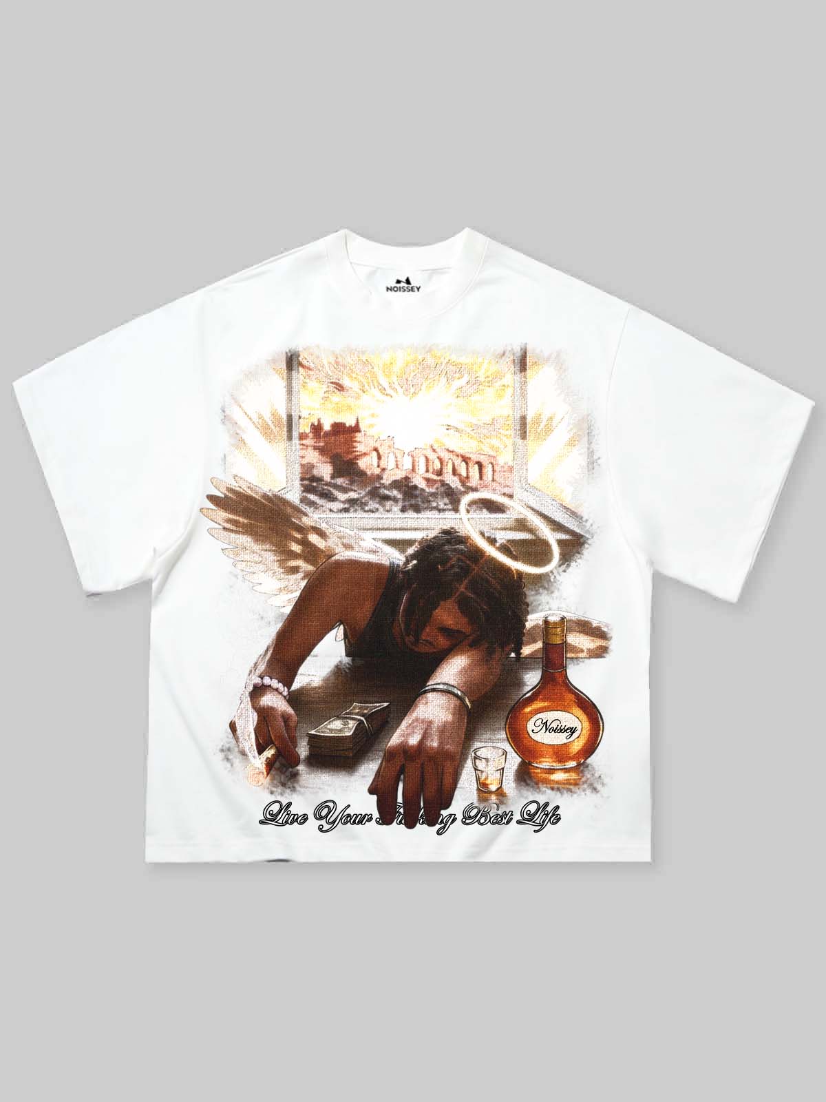 Live Your Best Life Beyaz Unisex Tişört