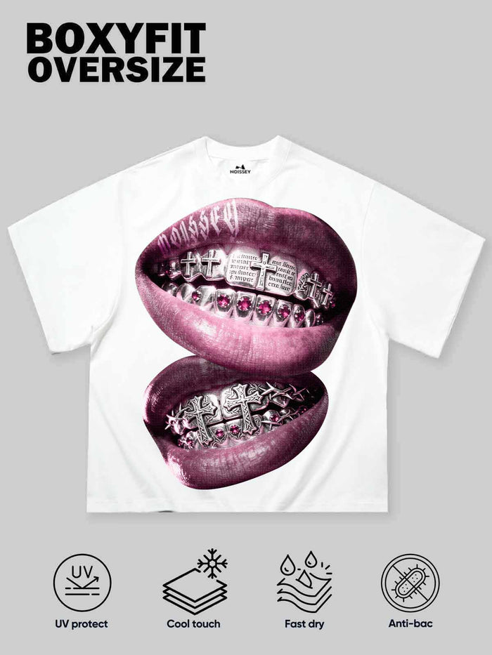 Metal Haç Grillz Unisex Tişört