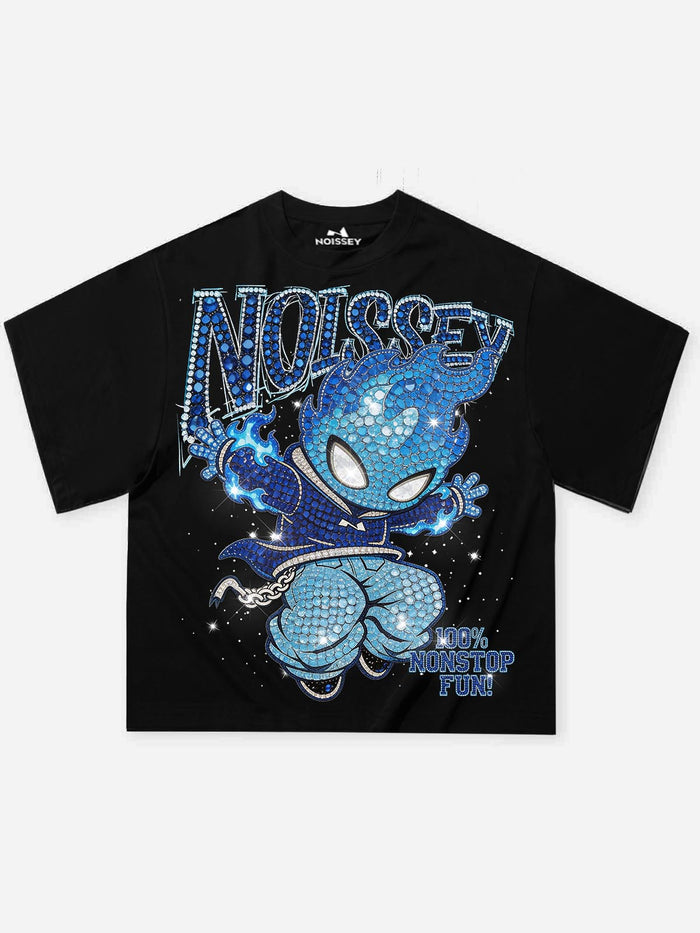 Blue Ignite Siyah Unisex Tişört