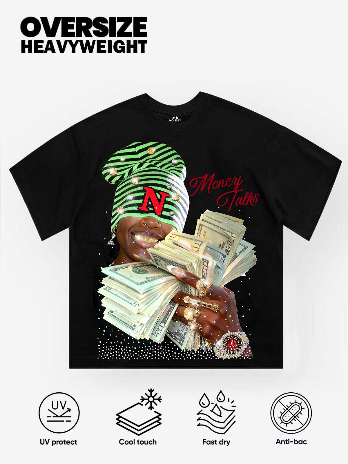 Money Talks Siyah Unisex Tişört
