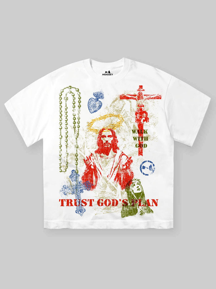Trust God's plan Beyaz Unisex Tişört