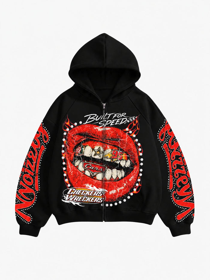 Hız İçin Tasarlandı Unisex Fermuarlı Sweatshirt