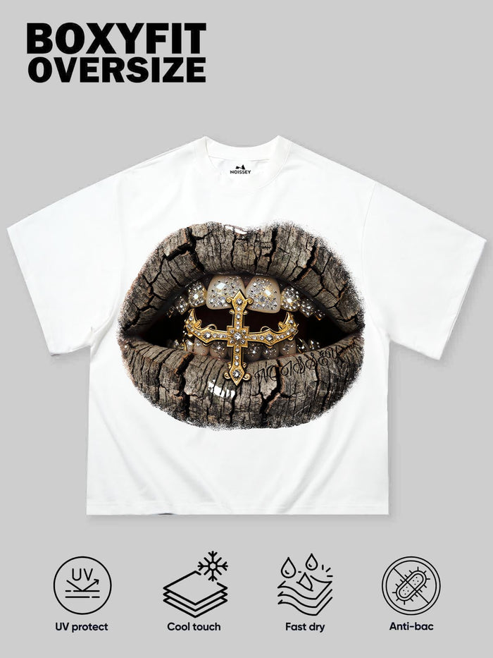 Ahşap Altın Grillz Unisex Tişört