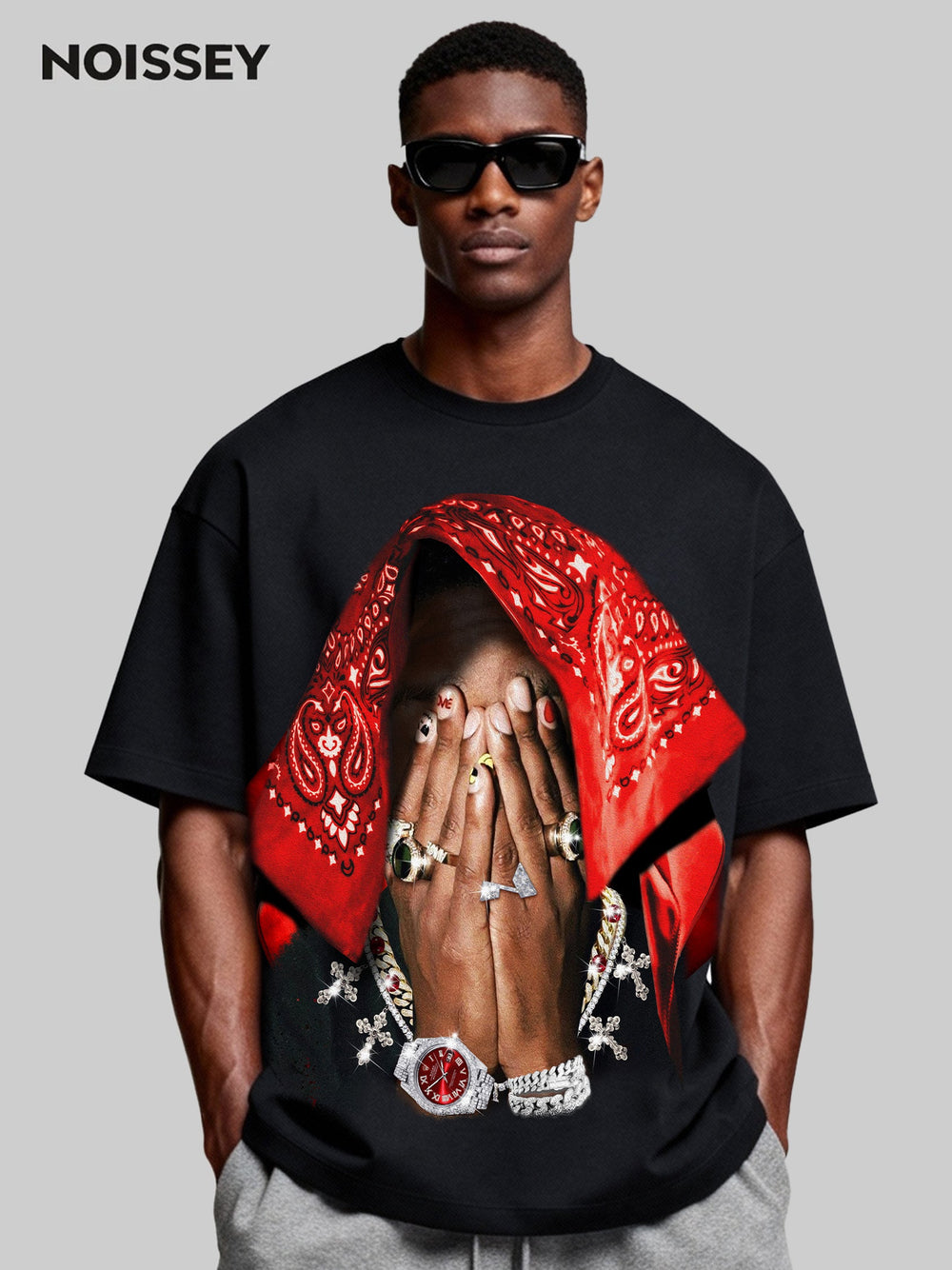 Kırmızı Bandana Figür Unisex Tişört